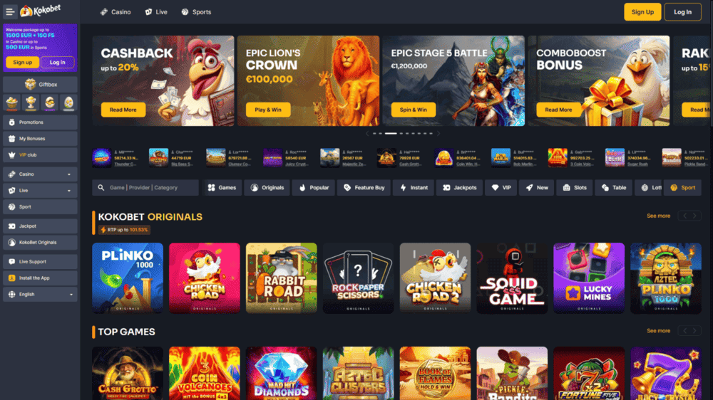kokobet casino zonder cruks